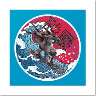 Great Surf Samurai Off Kanagawa Posters and Art